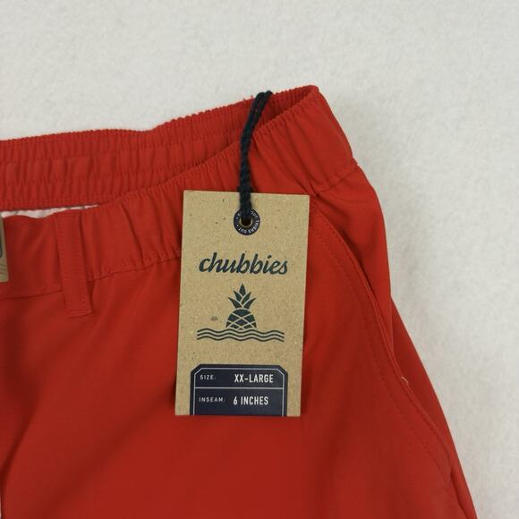 Chubbies  Everywear Shorts Mens XXL Red 6” Inseam Performance Golf NWT - Picture 8 of 13